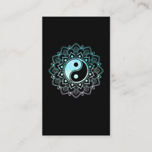 Yin Yang Lotus Mandala Spirituele Reiki Master Visitekaartje