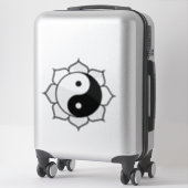 Yin Yang Lotus transparant Sticker (Koffer)