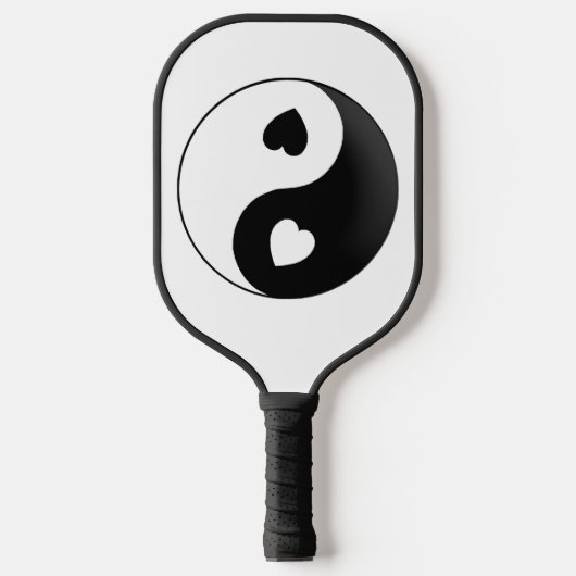 Yin Yang Love and Hearts Pickleball Paddle (Voorkant)