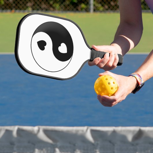 Yin Yang Love and Hearts Pickleball Paddle (Insitu)