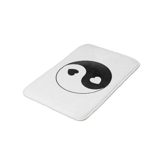 Yin Yang Love Hearts Bath Mat (Gekanteld)