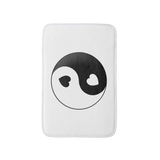 Yin Yang Love Hearts Bath Mat (Voorkant Verticaal)