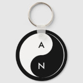 Yin Yang Lovers Initialen sleutelhanger (Voorkant)