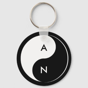 Yin Yang Lovers Initialen sleutelhanger