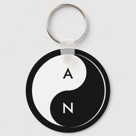 Yin Yang Lovers Initialen sleutelhanger (Voorkant)