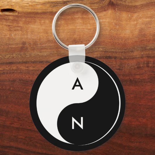 Yin Yang Lovers Initialen sleutelhanger (Voorkant)