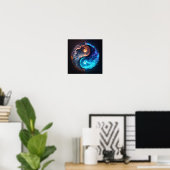 Yin Yang Magic Design Spiritueel Feng Shui Poster (Thuiskantoor)