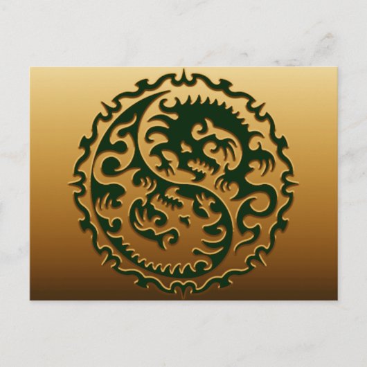 Yin Yang Magical Dragons 3 Briefkaart (Voorkant)
