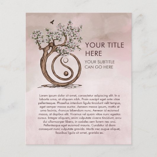 Yin Yang Magnolia Blossom Tree Flyer (Voorkant)