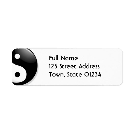 Yin Yang Mailing Labels (Voorkant)