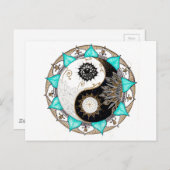 Yin Yang Mandala Briefkaart (Voorkant / Achterkant)