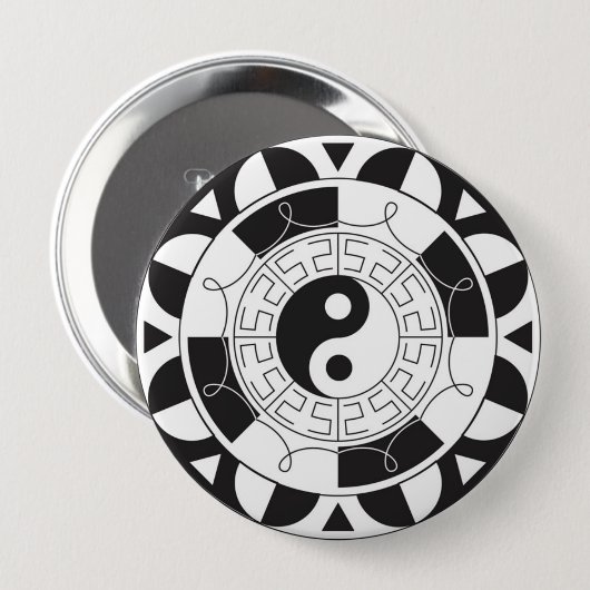 Yin Yang Mandala Button (Voorkant /achterkant)