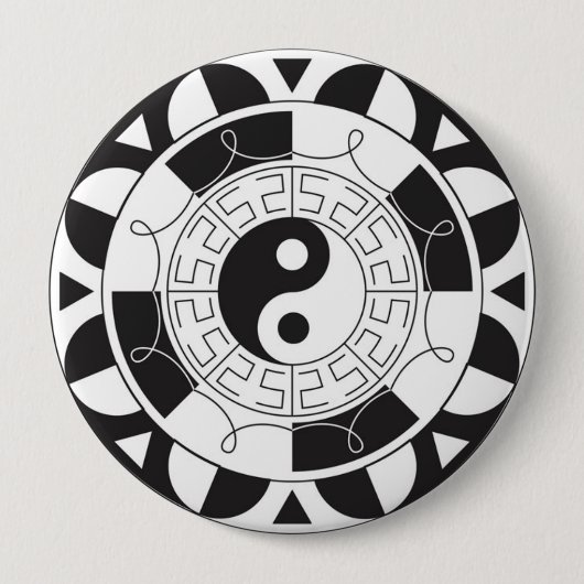 Yin Yang Mandala Button (Voorkant)