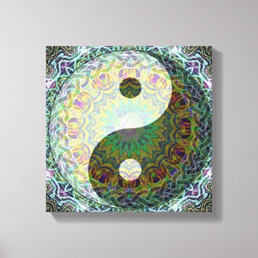 Yin Yang Mandala Canvas Afdruk (Voorkant)