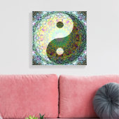 Yin Yang Mandala Canvas Afdruk (Insitu (Woonkamer))