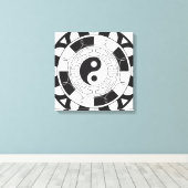 Yin Yang Mandala Canvas Afdruk (Insitu (Houten vloer))