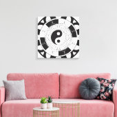 Yin Yang Mandala Canvas Afdruk (Insitu (Woonkamer))
