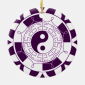 Yin Yang Mandala Keramisch Ornament (Achterkant)