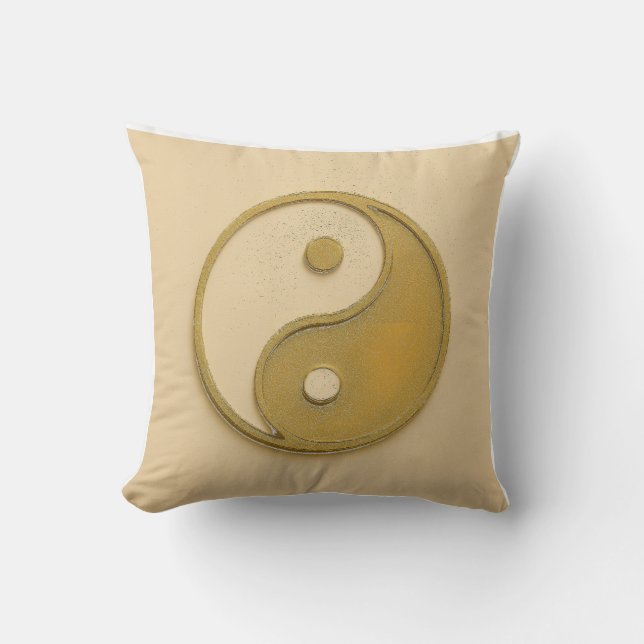 Yin Yang Mandala Kussen – Balans & Harmonie (Voorkant)