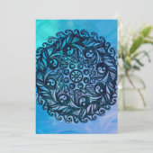 Yin Yang Mandala Natuur Floral Flower Mandalas Kaart (Staand voorkant)