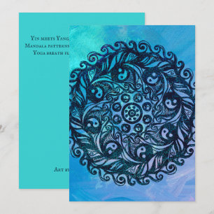 Yin Yang Mandala Natuur Floral Flower Mandalas Kaart