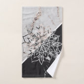 Yin Yang Mandala op Marmer #1 Bad Handdoek (Handdoek)