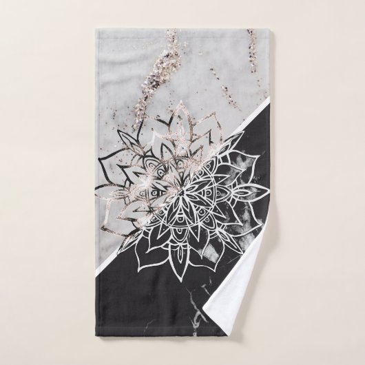Yin Yang Mandala op Marmer #1 Bad Handdoek (Handdoek)