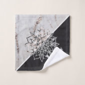 Yin Yang Mandala op Marmer #1 Bad Handdoek (Wasdoekje)