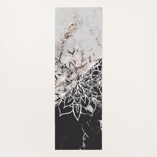 Yin Yang Mandala op Marmer #1 Yogamat (Achterkant)