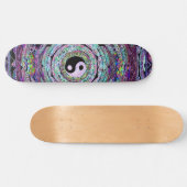 Yin Yang Mandala Paars Persoonlijk Skateboard (Horizontaal)
