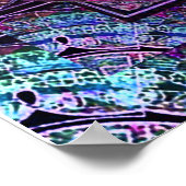 Yin Yang Mandala Paars Poster (Hoek)