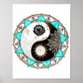 Yin Yang Mandala Poster (Voorkant)