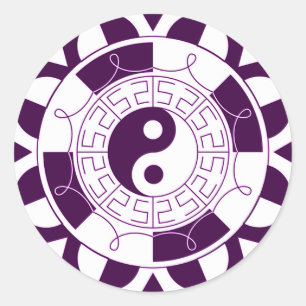 Yin Yang Mandala Ronde Sticker