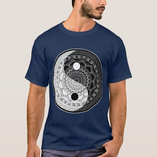 Yin Yang Mandala Sacred Geometry T-shirt (Voorkant)