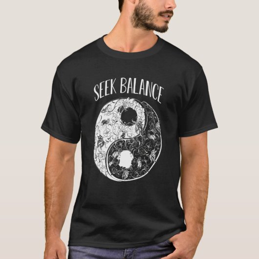 Yin Yang Mandala Seek Balance Native American Sham T-shirt (Voorkant)