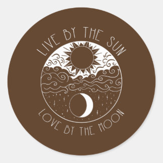 Yin Yang Mandala Sun en Moon Ronde Sticker