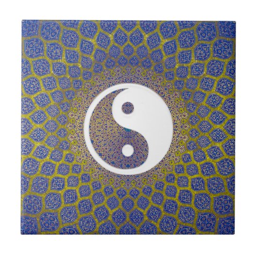Yin Yang Mandala Tegeltje (Voorkant)