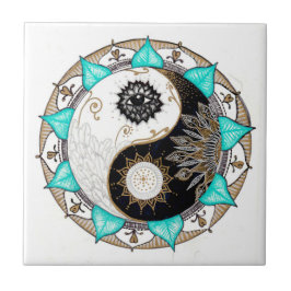 Yin Yang Mandala Tegeltje