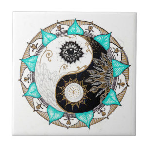 Yin Yang Mandala Tegeltje