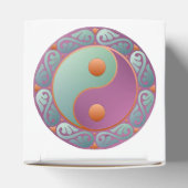 Yin Yang Medaillon Paars Turquoise Bedankdoosjes (Bovenkant)