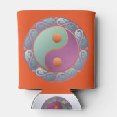 Yin Yang Medaillon Paars Turquoise Blikjeskoeler (Achterkant)