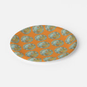 Yin Yang Medallion Gold Turquoise Papieren Bordje (Gekanteld)