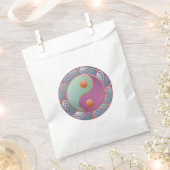 Yin Yang Medallion Violet Turquoise Bedankzakje (Geknipt)