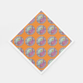 Yin Yang Medallion Violet Turquoise Servet (Hoek)