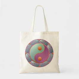 Yin Yang Medallion Violet Turquoise Tote Bag