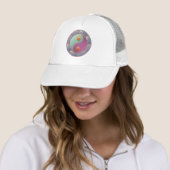 Yin Yang Medallion Violet Turquoise Trucker Pet (In situ)