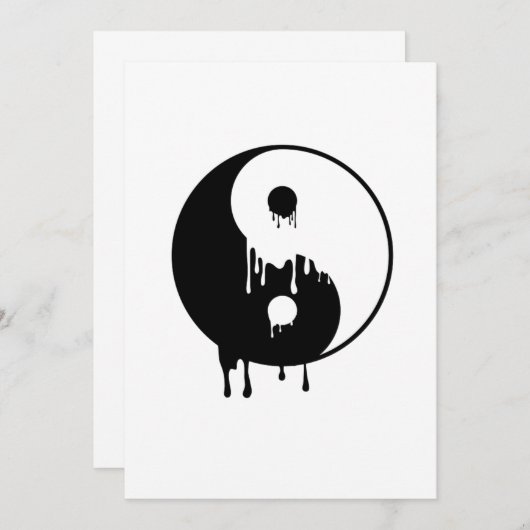 Yin Yang Melting Harmony Taoism Meditation Gift Kaart (Voorkant / Achterkant)