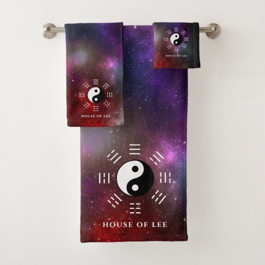 Yin Yang met Bagua Trigram Symbolen I-Ching Bad Handdoek (Insitu)