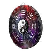 Yin Yang met Bagua Trigram Symbolen I-Ching Dartbord (Voorkant Rechts)