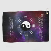 Yin Yang met Bagua Trigram Symbolen I-Ching Golfhanddoek (Horizontaal)